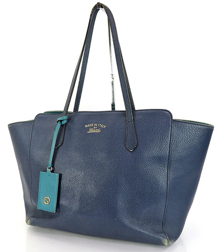 Autentica borsa tote gucci blu - autentica,